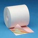 3 ply White /Canary /Pink rolls, 3 1/4 in. (80 mm)  x  65 ft.  (50/case)